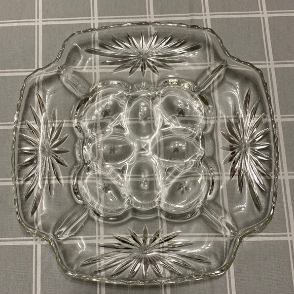 Easter Egg Shaped Platter Anchor Hocking 10-Inch Crystal Clear